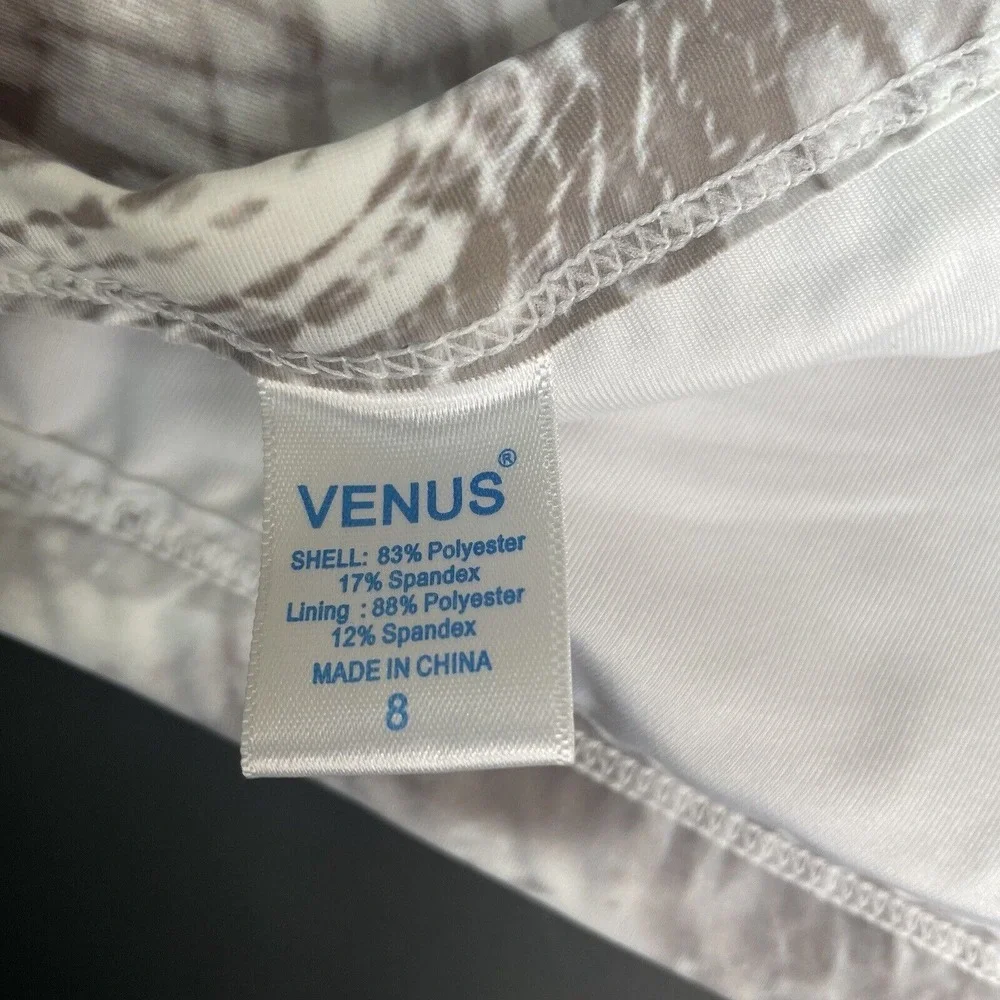 Venus Women's Macrame Bralette Halter Neck Bikini Swim Top Size 8‎ Gray Snake